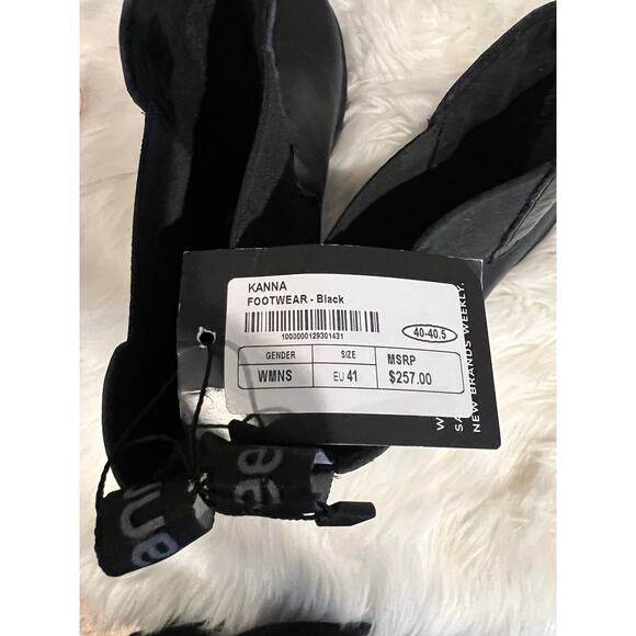 Kanna Footwear Chelsea Boots Black Leather Women's US 10.5 EU 41 NWT MSRP $257 - Picture 4 of 4